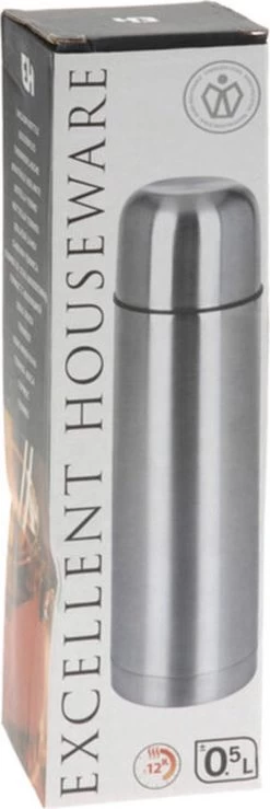 Merkloos Excellent Houseware Bullet Isolatiekan - 0,5 L - RVS -Woonkeuken Winkel 401x1200