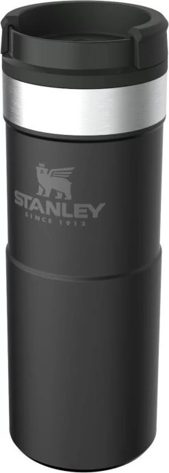 Stanley The NeverLeak™ Travel Mug 0,35L NEW - Thermosfles - Matt Black -Woonkeuken Winkel 429x1200