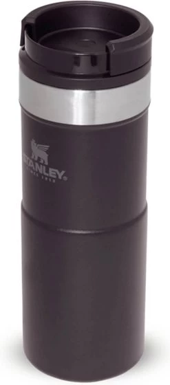 Stanley The NeverLeak™ Travel Mug 0,35L NEW - Thermosfles - Matt Black -Woonkeuken Winkel 529x1200