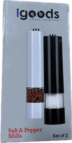 IGOODS Keramiek Elektrische Pepermolen En Zoutmolen - Pepermolen - Zoutmolen - 2 Stuks- Wit -Woonkeuken Winkel 607x1200