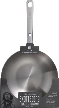 Skottsberg Wok Stainless Steel 28 Cm Roestvrijstaal -Woonkeuken Winkel 662x1200