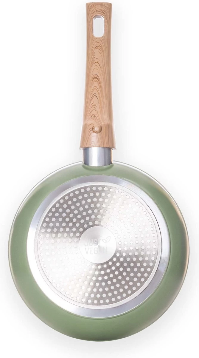 Just Vegan Koekenpan ECO Met Afneembaar Handvat 20 Cm Aluminium Groen 3 Just Vegan Koekenpan ECO Met Afneembaar Handvat 20 Cm Aluminium Groen