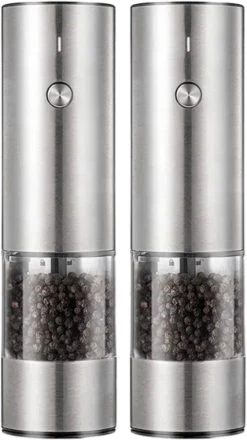GOV Elektrische Peper- En Zoutmolen RVS XL Oplaadbaar - Automatische Pepermolen