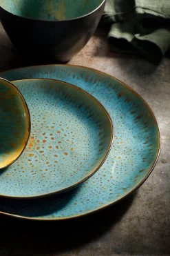 Palmer Serviesset Lotus Stoneware 6-persoons 24-delig Zwart Turquoise -Woonkeuken Winkel 800x1200 20