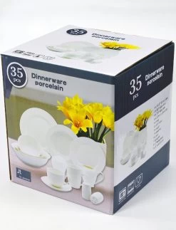 JT Serviesset - Wit - 35delig - 4 Persoons - Luxe Reliëf Design -Woonkeuken Winkel 917x1200 1