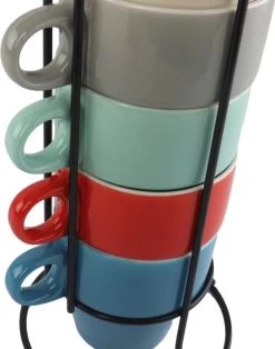 Orange85 Koffiekopjes - Met Houder - Set Van 6 - Gekleurd - 300 Ml - Keramiek 13 Orange85 Koffiekopjes - Met Houder - Set Van 6 - Gekleurd - 300 Ml - Keramiek -Woonkeuken Winkel 945x1200